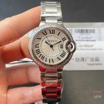 Swiss quartz - TW Cartier Ballon Bleu Medium 33mm Sun-brushed Dial Diamond Case